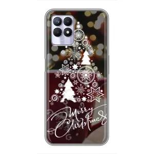 Рождественские Чехлы для Realme 8i (VPrint) (Елочка узорная)