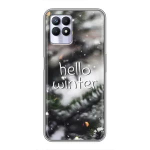 Новогодние, Праздничные Чехлы для Realme 8i - 2024 год (Hello winter)