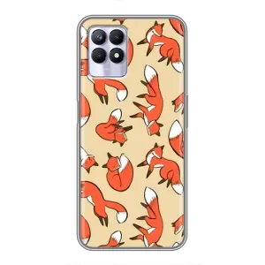 Чехлы с картинкой Лисички для Realme 8i (VPrint) (Лисички)
