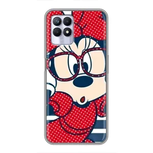 Эксклюзивный чехол для Realme 8i (AlphaPrint - Мультяшные) (Маус в очках)