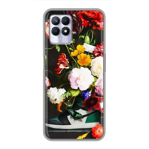Чехол с принтом «Nike цветы» для Realme 8i