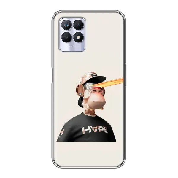 Чехол с принтом «обезьяна NFT в очках» для Realme 8i