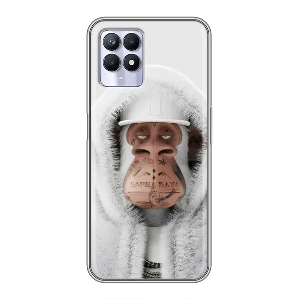 Чехол с принтом «обезьяна NFT в тату» для Realme 8i