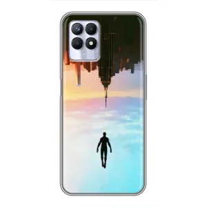 Чехол с человеком пауком для Realme 8i - (AlphaPrint) (Паук человек)