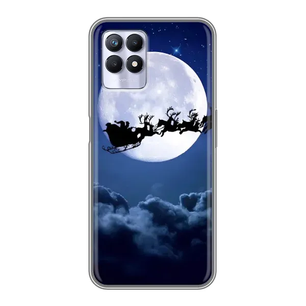 Чехол с принтом «Санта - луна» для Realme 8i