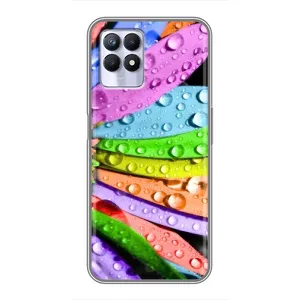 Чехлы (ART) Цветы на Realme 8i (VPrint) (Семицветик)