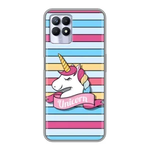 Чехол для Реалми 8i - (Единорожки - Новинки) (AlphaPrint) (Unicorn)