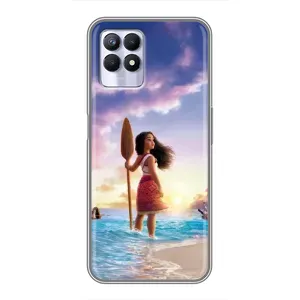 Чохол з мультфільмом Ваяна Realme 8i (Моана з веслом)