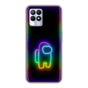 Чехол Амонг Ас для Realme 8i (AlphaPrint) (Яркий скин)