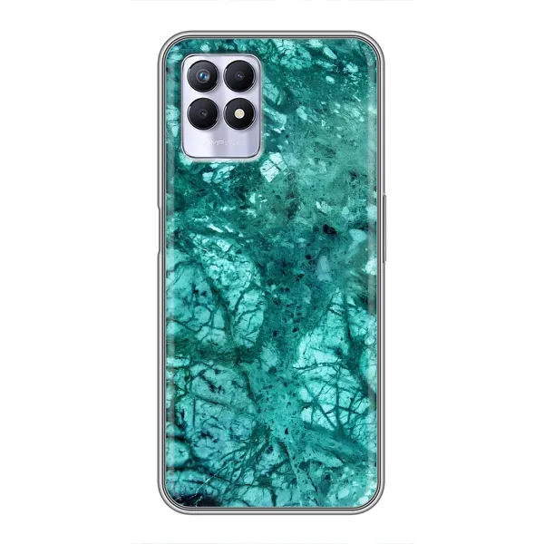 Чохол з принтом «Зелений мрамор» для Realme 8i