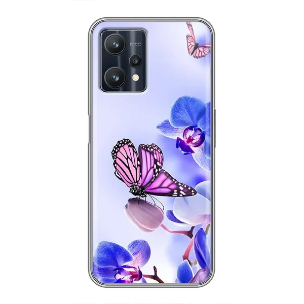 Чехол с принтом «Бабочка на цветочке» для Realme 9 Pro Plus