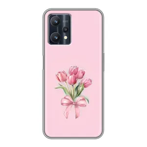 Чехол с розовым рисунком для Realme 9 Pro Plus (Букет цветов)