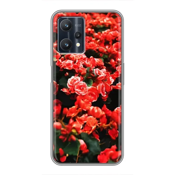 Чехол с принтом «Цветы красные» для Realme 9 Pro Plus