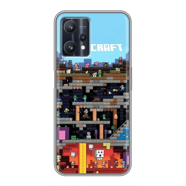 Чехол с принтом «фон Minecraft» для Realme 9 Pro Plus