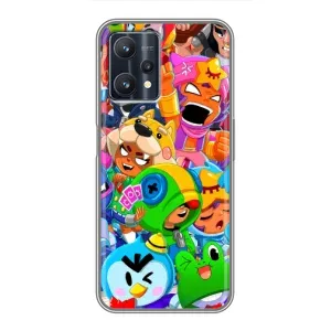 Чехол для Realme 9 Pro Plus Бравл Старс (VPrint) (герои Бравл Старс)