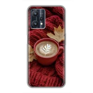 Чехол с уникальным дизайном «Осень с кофе» для Realme 9 Pro Plus (Кофе на пледе)