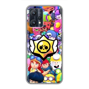Чехол для Realme 9 Pro Plus Бравл Старс (VPrint) (Лого Brawl Stars)
