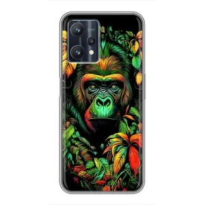 Чехол с Обезьянами Realme 9 Pro Plus - (AlphaPrint) (Обезьяна в тропиках)