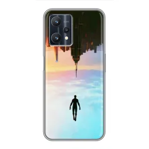 Чехол с человеком пауком для Realme 9 Pro Plus - (AlphaPrint) (Паук человек)
