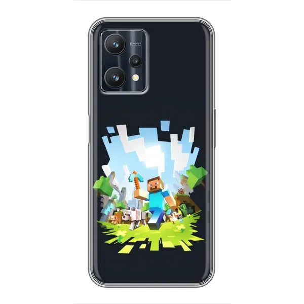 Чехол с принтом «персонажи Minecraft» для Realme 9 Pro Plus