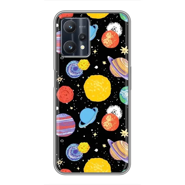 Чехол с принтом «Рисованные планеты» для Realme 9 Pro Plus Чехол с принтом «Рисованные планеты» для Realme 9 Pro Plus