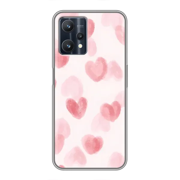 Чехол с принтом «Розовые сердечки» для Realme 9 Pro Plus