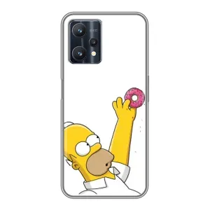 Чjхол з Сімпсонами для Realme 9 Pro (VPrint) (Гомер з пончиком)