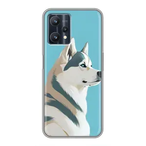 Чохол з Хаскі Realme 9 Pro - (AlphaPrint) (Хаскі арт)
