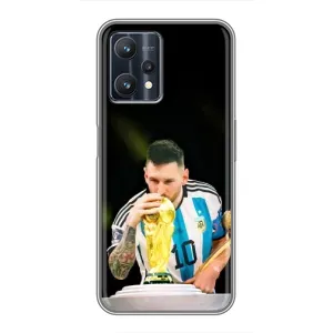 Чехлы для Realme 9 Pro (Leo чемпион) (AlphaPrint) (Кубок Месси)