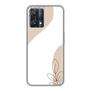 Силконовий чохол з принтом в квітах на Realme 9 Pro (Нюдова гілочка абстракція)