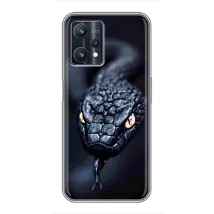 Чехол с картинкой «Хищники» для Realme 9 Pro (Черная змея)