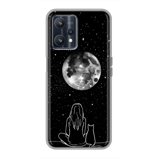 Чохол з принтом «Дівчина з котом» для Realme 9