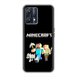 Чехол Майнкрафт на Realme 9 (AlphaPrint) Minecraft (герои Minecraft)