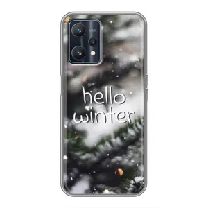 Новогодние, Праздничные Чехлы для Realme 9 - 2024 год (Hello winter)