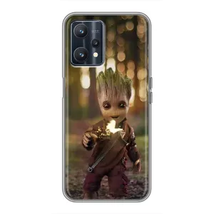 Чехол МАРВЕЛ для Реалми 9 (AlphaPrint) (I am Groot)