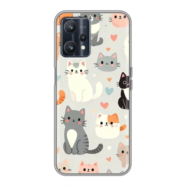 Чохол з принтом «Колаж котів» для Realme 9