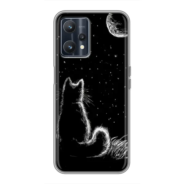 Чехол с принтом «Котик и луна» для Realme 9