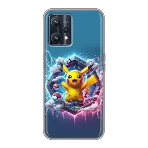 Чохол з Пікачу на Realme 9 (Лого Пікачу)
