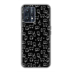 Чохол з принтом для Realme 9 (AlphaPrint) Модні коти (Маленькі котики)