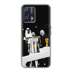 Чехлы для Realme 9 (Leo чемпион) (AlphaPrint) (Месси в накидке)
