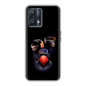 Чехол с Обезьянами Realme 9 - (AlphaPrint) (Три обезьяны)