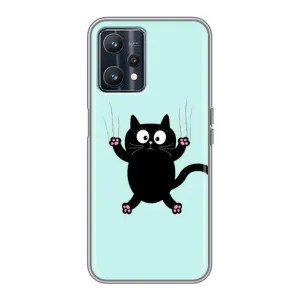 Чохол з принтом для Realme 9 (AlphaPrint) Модні коти (Падаючий кіт)