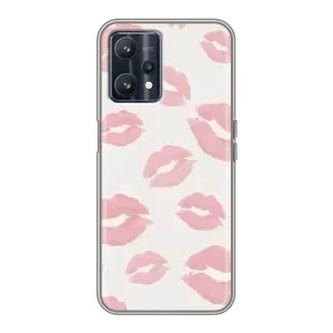 Чехол с розовым рисунком для Realme 9 (Розовые губы)