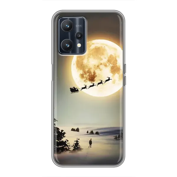 Чехол с принтом «Санта на луне» для Realme 9