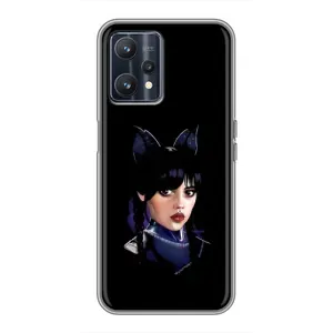 Чохли Венсдей на Realme 9 Уенсдей (AlphaPrint) (серйозна Венздей)