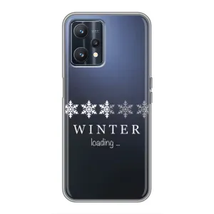 Зимние Чехлы для Реалми 9 - прозрачный фон (Winter loading)