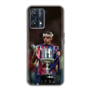 Чехол с футболистом Ламин Ямаль Realme 9 (Ямаль с кубком)