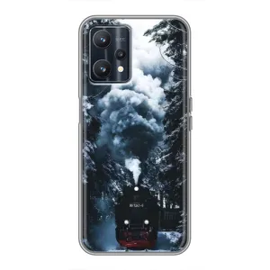 Новогодние, Праздничные Чехлы для Realme 9 - 2024 год (Зимний поезд)
