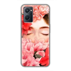 Чехлы (ART) Цветы на Realme 9i (VPrint) (Глаза в цветах)