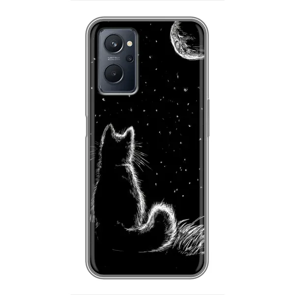 Чехол с принтом «Котик и луна» для Realme 9i